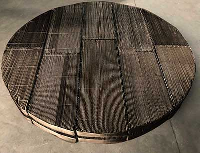 Titanium wire mesh packing